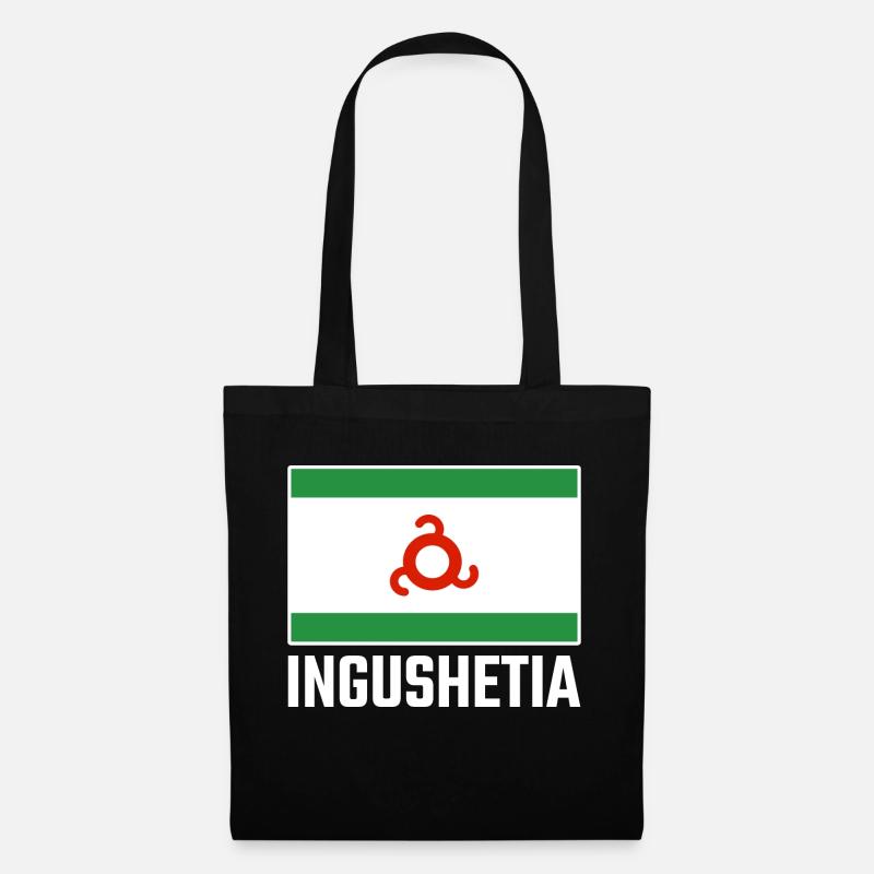 Inguschetien Inguschetia Ingusch Flagge Ing - Stoffbeutel - Schwarz