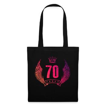 70 Number crown - Tote Bag - black - Front