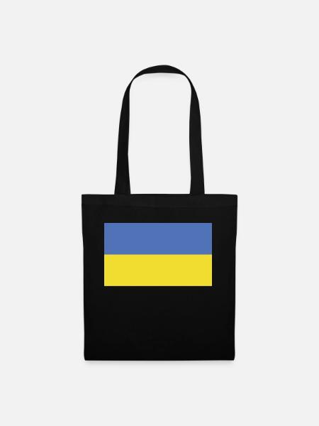 Ukraine Flagg Flage - Stoffbeutel - Schwarz