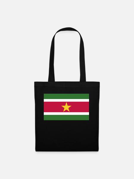 Surinam Flagge - Stoffbeutel - Schwarz