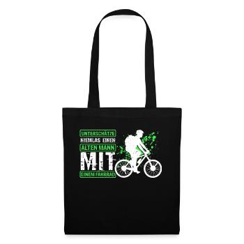 Radfahrer Fahrradfahrer Outdoor Radsport Geschenk - Stoffbeutel - Schwarz - Vorne