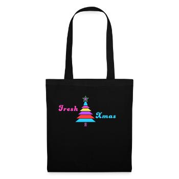 Fresh Noël - Design de Noël des années 80 - Sac en tissu - noir - Devant