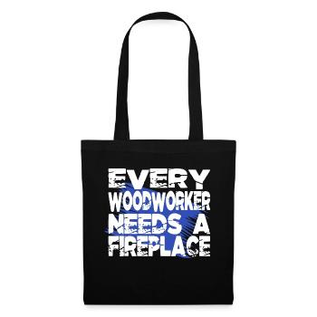 forest work chainsaw carpenter girl tshirts - Tote Bag - black - Front