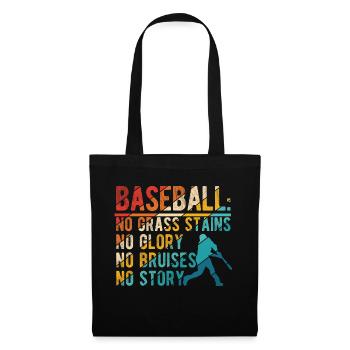 Baseball - Stoffbeutel - Schwarz - Vorne