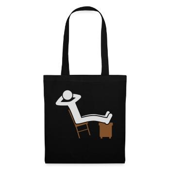 Icône de chaise Chill Man - Sac en tissu - noir - Devant