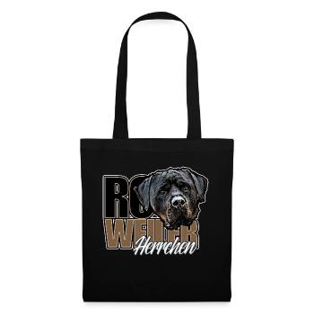 Rottie Herrchen - Stoffbeutel - Schwarz - Vorne