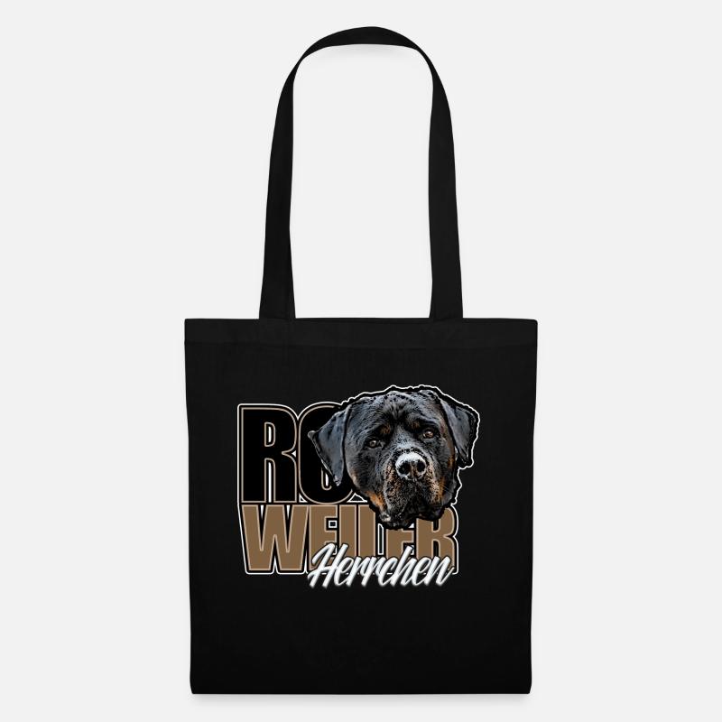 Rottie Herrchen - Stoffbeutel - Schwarz