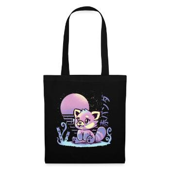 RetroWave Red Panda - Tote Bag - black - Front
