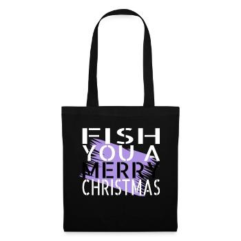 Dictons de citation de pêcheurs Tournois de pêche - Sac en tissu - noir - Devant