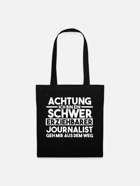 Reporter Journalistik Journalist - Stoffbeutel - Schwarz