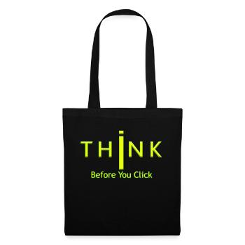 Réfléchissez avant de réfléchir avant de citer mème drôle populaire - Sac en tissu - noir - Devant