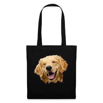 Chien mignon - Sac en tissu - noir - Devant