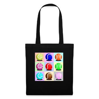 Padel - Cadeau pour joueurs et joueuses de padel - Sac en tissu - noir - Devant