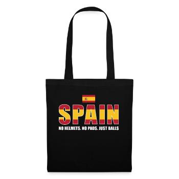 Spain No Helmets No Pads Just Balls Spain Rugby - Stoffbeutel - Schwarz - Vorne