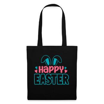 Happy Easter - Stoffbeutel - Schwarz - Vorne