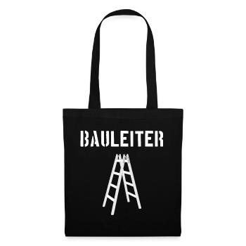 Bauleiter / Bau-Leiter - Stoffbeutel - Schwarz - Vorne