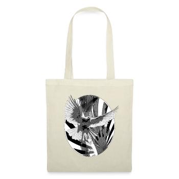 Colombe noire blanche symbole de la paix - Sac en tissu - nature - Devant