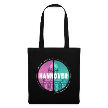 Hanovre Allemagne Ville Skyline Home Love - Sac en tissu - noir - Devant