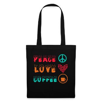 PEACE LOVE COFFEE - Tote Bag - black - Front
