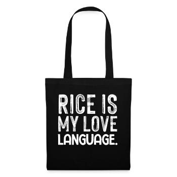 Rice is my Love Language - Tote Bag - black - Front