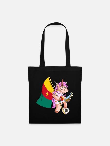 Party Einhorn Kamerun - Stoffbeutel - Schwarz