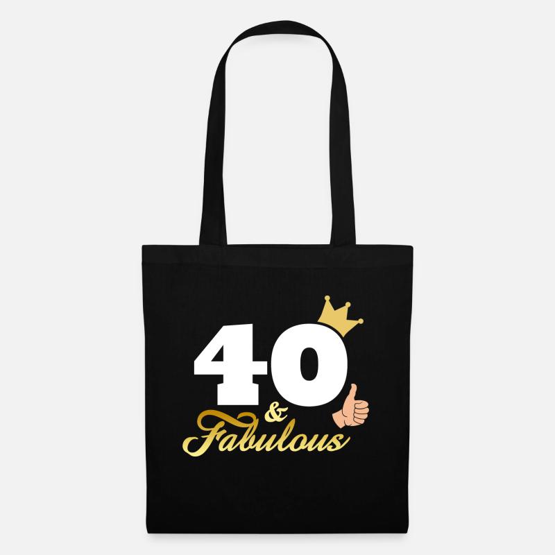 40 et fabuleux - Sac en tissu - noir