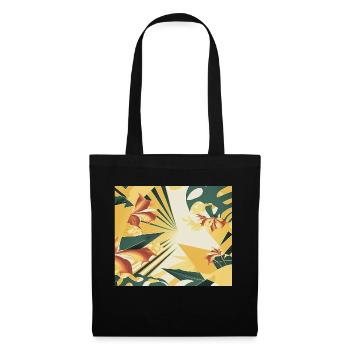 Tropical Yellow, and Green shapes 5 - Tote Bag - black - Front