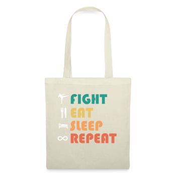 fight, eat, sleep, repeat, sport de combat - Sac en tissu - nature - Devant