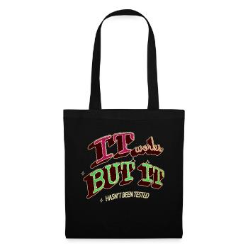 dads favorite gift admin computer humour - Tote Bag - black - Front