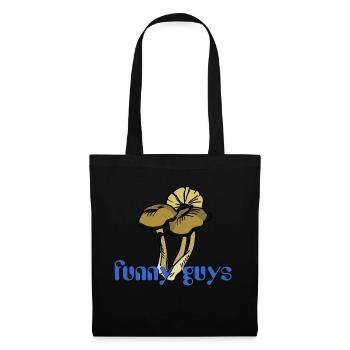drôle les gars - Champignon psychédélique - Sac en tissu - noir - Devant