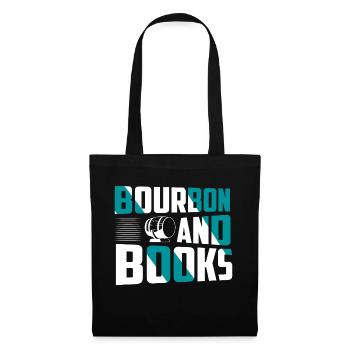 Bourbon And Books Whiskey Drinking - Stoffbeutel - Schwarz - Vorne