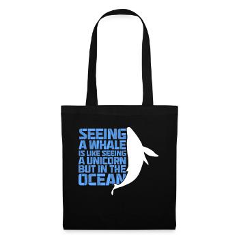 Orca Beobachtung für Buckelwale und Meerwale - Stoffbeutel - Schwarz - Vorne