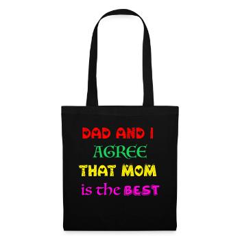 Maman est la meilleure - Sac en tissu - noir - Devant
