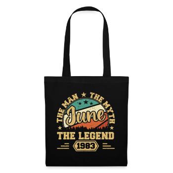 Juin 1983 L’Homme, le Myte, La légende, Juin 1983 - Sac en tissu - noir - Devant