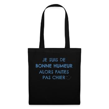 je suis de bonne humeur - Sac en tissu - noir - Devant