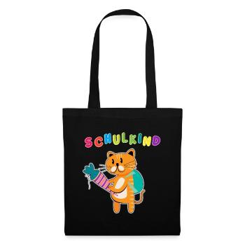 Schulkind Einschulung | Schulanfang ABC-Schütze - Stoffbeutel - Schwarz - Vorne