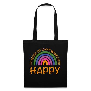 Arc-en-ciel - Faites plus de ce qui vous rend heureux - Sac en tissu - noir - Devant