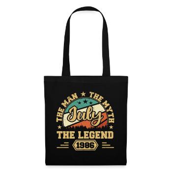 July 1986 The Man, The Myte, The legend, Juli 1986 - Stoffbeutel - Schwarz - Vorne