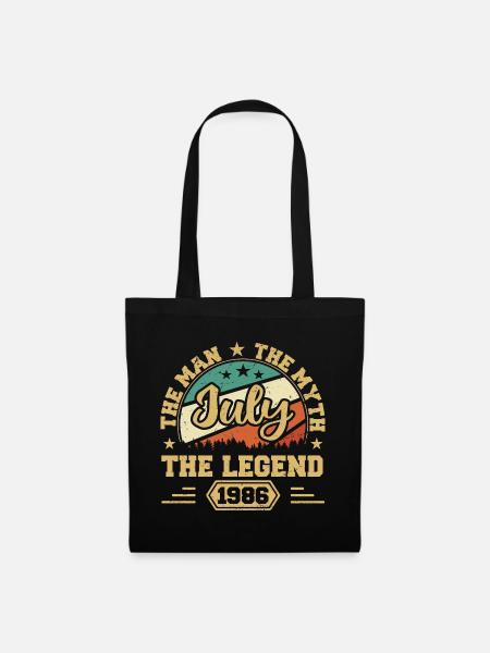 July 1986 The Man, The Myte, The legend, Juli 1986 - Stoffbeutel - Schwarz