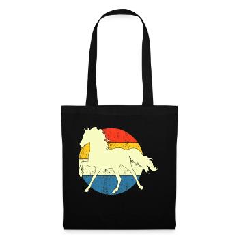 Vintage Retro Horse Sunset For Horse Lovers - Tote Bag - black - Front