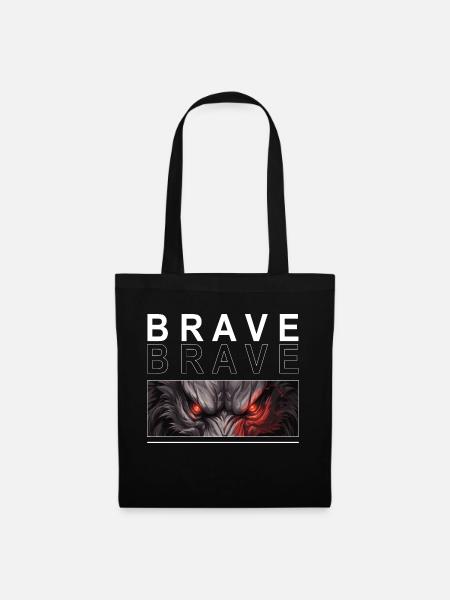 BRAVE - Fenrir Wolf - Stoffbeutel - Schwarz