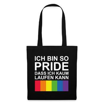 Regenbogen Pride - Stoffbeutel - Schwarz - Vorne