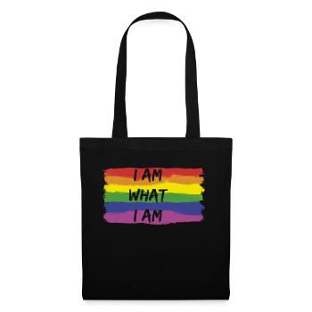 Iam what I am LGBTQ Shirt - Stoffbeutel - Schwarz - Vorne