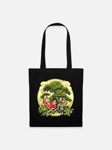 Broccoli Tree - Stoffbeutel - Schwarz