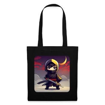 Mignon Anime Ninja - Sac en tissu - noir - Devant