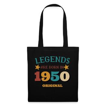 Legends are born in 1950 funny gift birthday - Sac en tissu - noir - Devant