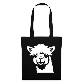 Funny Alpaca Silhouette Cheeky Fun Alpacas - Tote Bag - black - Front