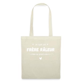 Je suis un frère râleur mais au grand cœur - Sac en tissu - nature - Devant
