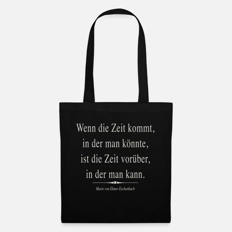 Die Zeit - Stoffbeutel - Schwarz