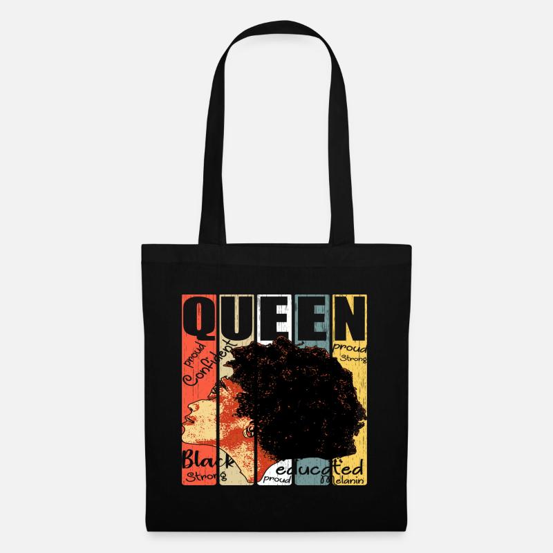 Queen, Mit diesem Shirt bist du der Hingucker - Stoffbeutel - Schwarz